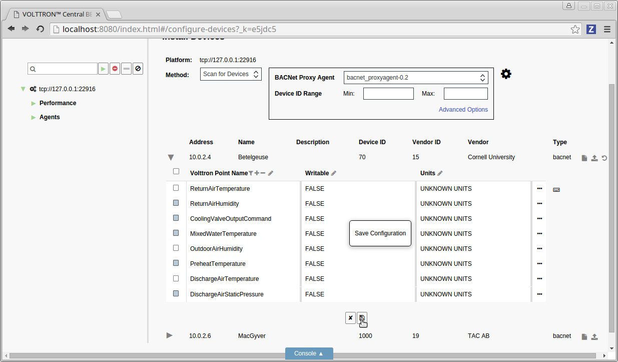 Save Registry Button